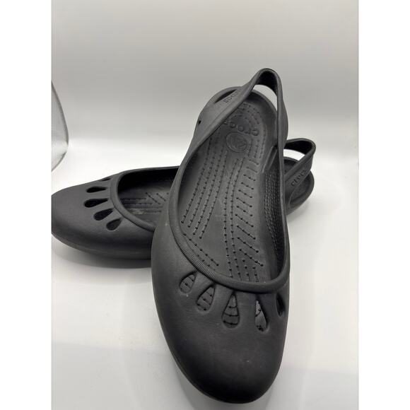 Crocs Kadee Black Ballet Flats - Picture 2 of 4